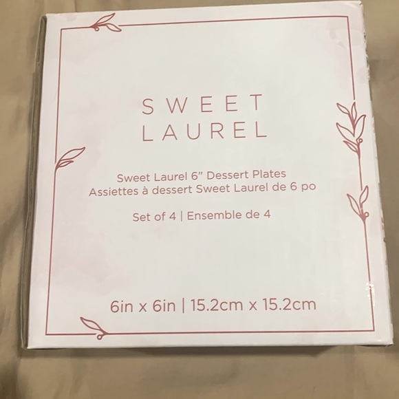 Sweet Laurel Other - NWOT Sweet Laurel 6” Dessert Plates, Set of 4
